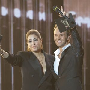 Léa Salamé et Cyril Féraud - Cérémonie de la 40ème édition des Victoires de la Musique à la Seine Musicale à Boulogne-Billancourt, France, le 14 février 2025. © Coadic Guirec/Bestimage