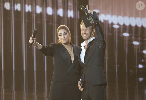 Léa Salamé et Cyril Féraud - Cérémonie de la 40ème édition des Victoires de la Musique à la Seine Musicale à Boulogne-Billancourt, France, le 14 février 2025. © Coadic Guirec/Bestimage
