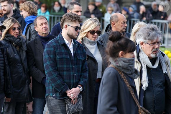 Flavie Flament aux arrivées des obsèques d'Emilie Dequenne au cimetière Père Lachaise à Paris, France, le 26 mars 2025. © Cyril Moreau/Bestimage