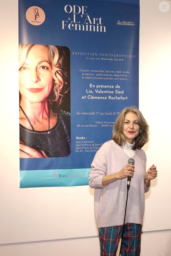 Exclusif - Lio lors de l'exposition "Ode à l'art féminin" à la galerie Amarrage à Saint-Ouen. Le 2 mars 2023
© Cédric Perrin / Bestimage