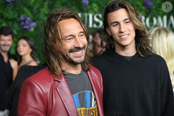 Bob Sinclar et son fils Raphaël Le Friant - Soirée caritative "LuisaViaRoma" pour l'UNICEF à Saint-Barthélemy dans les Caraïbes le 29 décembre 2021.