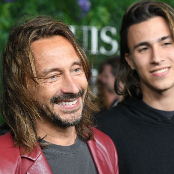 Bob Sinclar et son fils Raphaël Le Friant - Soirée caritative "LuisaViaRoma" pour l'UNICEF à Saint-Barthélemy dans les Caraïbes le 29 décembre 2021.