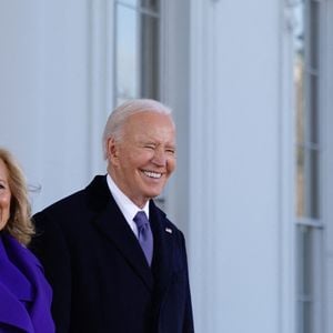 Joe et Jill Biden accueillent Donald et Melania Trump à la Maison Blanche le jour de l'investiture de Donald Trump en tant que 47ème Président des Etats-Unis. Washington DC, le 20 janvier 2025. @Photo Press Service / BESTIMAGE
