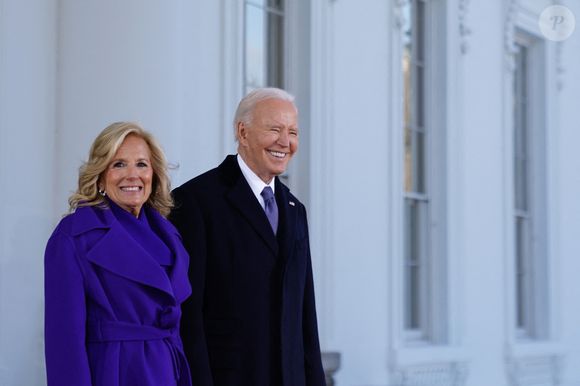 Joe et Jill Biden accueillent Donald et Melania Trump à la Maison Blanche le jour de l'investiture de Donald Trump en tant que 47ème Président des Etats-Unis. Washington DC, le 20 janvier 2025. @Photo Press Service / BESTIMAGE