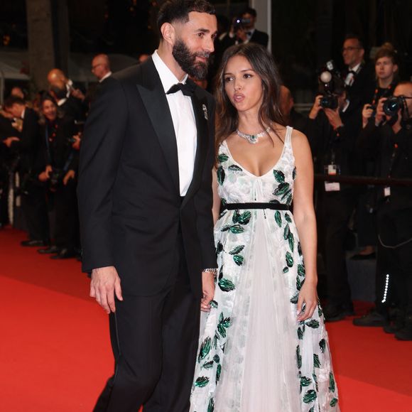 Karim Benzema et Lyna Khoudri lors de la montée des marches du film « 13 jours 13 nuits » lors du 78ème Festival International du Film de Cannes. Le 23 mai 2025 
© Jacovides-Moreau / Bestimage