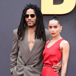 Lenny Kravitz (à gauche) et Zoe Kravitz assistent à la première européenne du film *Blink Twice* à l'Odeon Luxe de Leicester Square, dans le centre de Londres. le lundi 19 août 2024. Crédit photo : Ian West/PA Wire