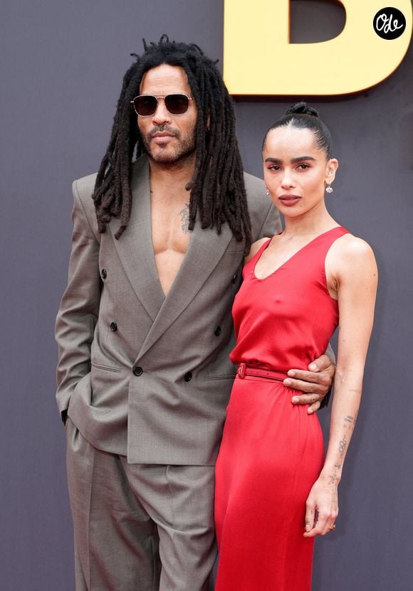 Lenny Kravitz (à gauche) et Zoe Kravitz assistent à la première européenne du film *Blink Twice* à l'Odeon Luxe de Leicester Square, dans le centre de Londres. le lundi 19 août 2024. Crédit photo : Ian West/PA Wire