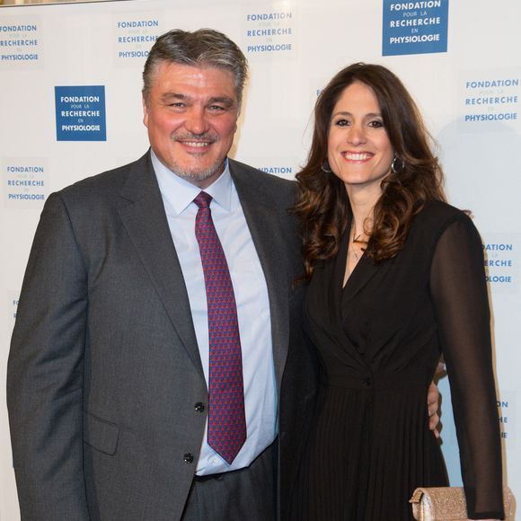 David Douillet et son épouse Vanessa Carrara assistent au gala ' Les Stethos D'Or 2019' au Four Seasons Hotel George V le 11 mars 2019 à Paris, France. Photo by Nasser Berzane/ABACAPRESS.COM
