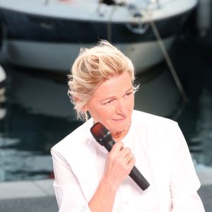 Exclusif - Anne-Elisabeth Lemoine - Plateau de l'émission "C à vous" lors du 79ème Festival International du Film de Cannes le 13 mai 2026. © Jack Tribeca / Bestimage