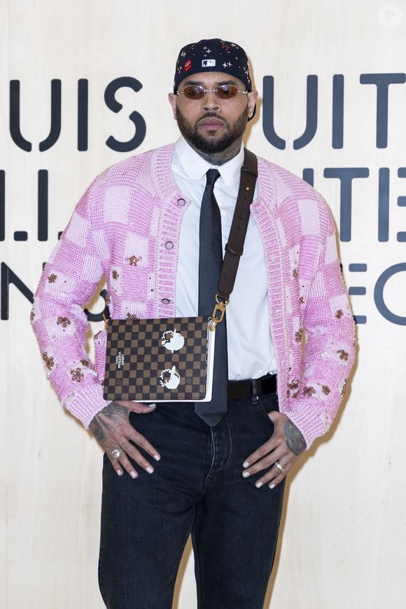 Chris Brown - Photocall du Défilé de mode Louis Vuitton Collection Hommes Automne Hiver Printemps-Été dans le cadre de la Fashion Week de Paris, France, le 20 janvier 2026.
 
© Olivier Borde / Bestimage