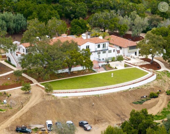 Villa de Santa Barbara de Katy Perry et Orlando Bloom vue d'en haut, travaux ©Backgrid USA / Bestimage