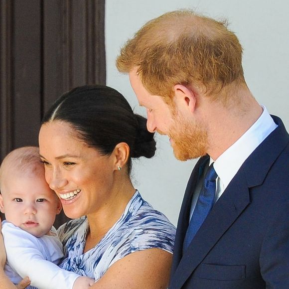 Le prince Harry, duc de Sussex, et Meghan Markle, duchesse de Sussex, avec leur fils Archie ont rencontré l'archevêque Desmond Tutu et sa femme à Cape Town, Afrique du Sud. Le 25 septembre 2019
