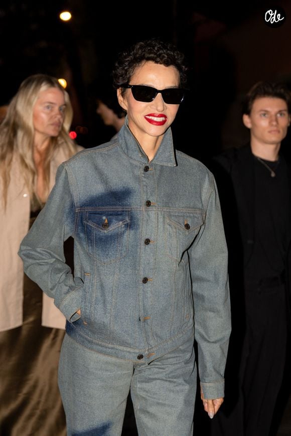 Farida Khelfa - Les célébrités au défilé Jean-Paul Gaultier collection printemps / été 2027 lors de la fashion week à Paris le 4 octobre 2026. © Florian Lavielle / Bestimage