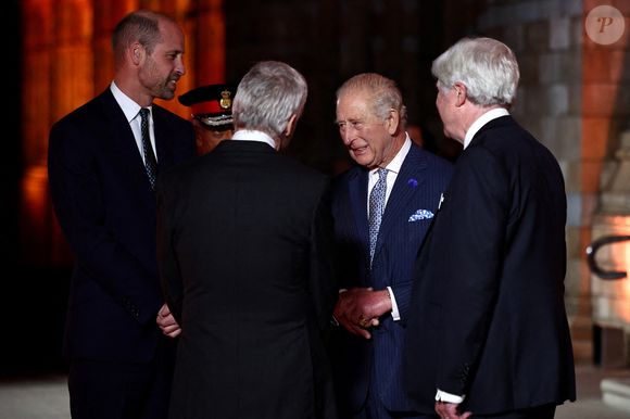 Le roi Charles III et le prince de Galles assistent à l'événement Countdown to Cop30, organisé conjointement par le Natural History Museum et le gouvernement britannique au London Museum. Cet événement rassemble les acteurs de la lutte contre le changement climatique et la perte de la nature, en amont du sommet de la Cop30 qui se tiendra à Belém, au Brésil, en novembre. Jeudi 9 octobre 2025. Photo par Henry Nicholls/PA Wire/ABACAPRESS.COM