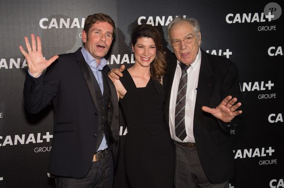 Gérald Kierzek, Chloé Nabédian et Michel Chevalet - Soirée des animateurs du Groupe Canal+ au Manko à Paris. Le 3 février 2016