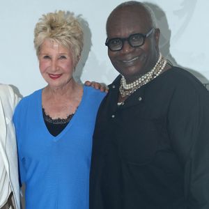 Danièle Gilbert et Magloire - Stéphane Rolland fête ses 60 ans dans le salon Opéra de l’Hôtel Intercontinental à Paris, France, le 08 Juillet 2026. © Bertrand Rindoff / Bestimage