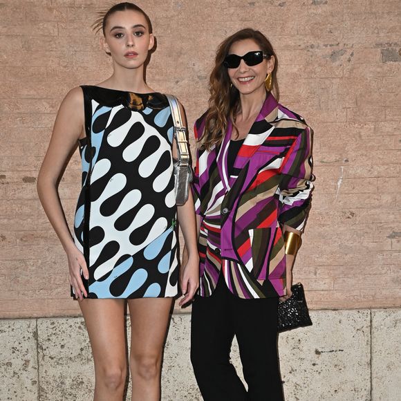 Vittoria Di Savoia, Clotilde Courau lors du défilé Emilio Pucci Very Vivara au Palazzo Altemps à Rome, en Italie le 4 avril 2024. ©SGP / BESTIMAGE