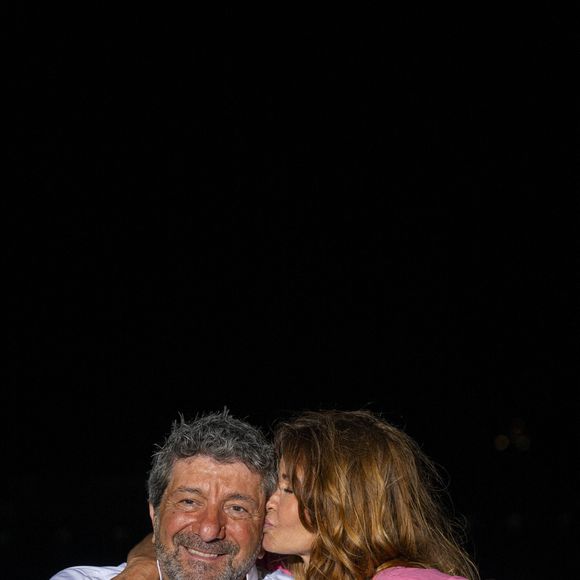 Exclusif - Philippe Warrin et sa femme Ingrid Chauvin - Soirée en collaboration avec la marque de Rhum de JoeyStarr « Carnival » au restaurant Neptune à Monaco lors du 64ème Festival de Télévision de Monte Carlo le 14 juin 2025. © Pierre Perusseau / Osuna / Bestimage