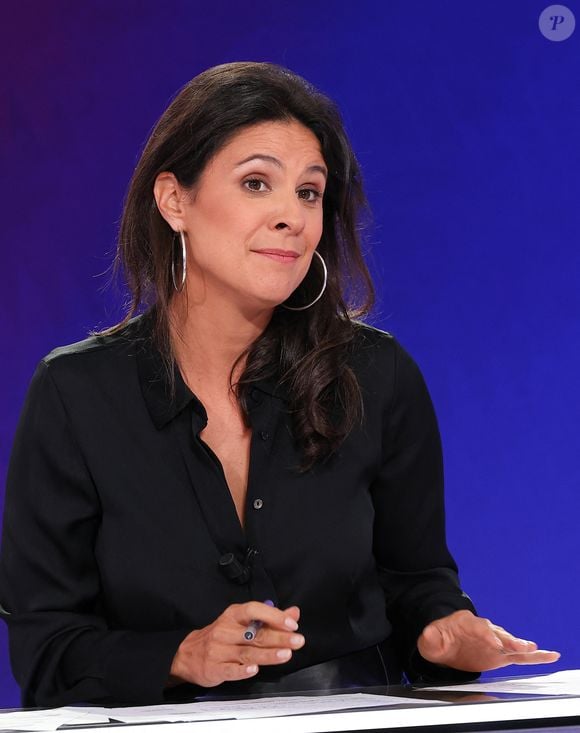 Apolline de Malherbe lors de la conférence de presse de rentrée BFM TV. - RMC du groupe Altice France à Paris, France, le 31 août 2023. © Coadic Guirec/Bestimage