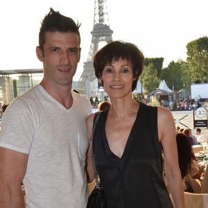 Exclusif - Marie-Claude Pietragalla et son mari Julien Derouault - People lors du Longines Paris Eiffel Jumping au Champ de Mars à Paris le 7 juillet 2018. © Perusseau/Veeren/Bestimage