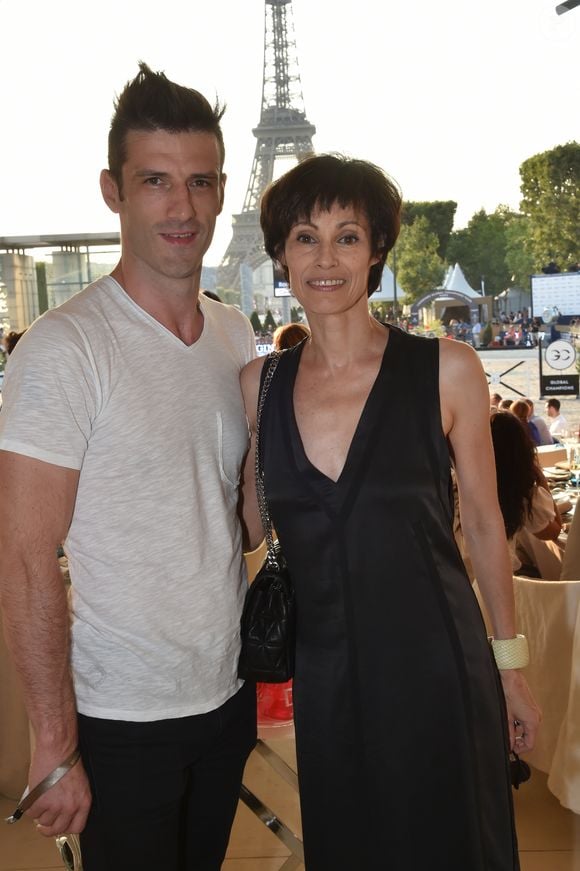 Exclusif - Marie-Claude Pietragalla et son mari Julien Derouault - People lors du Longines Paris Eiffel Jumping au Champ de Mars à Paris le 7 juillet 2018. © Perusseau/Veeren/Bestimage