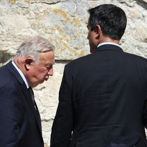 Gérard Larcher, président du Sénat français, lors de la cérémonie funéraire de l’ancien président du groupe parlementaire Les Républicains (LR) à l’Assemblée nationale, Olivier Marleix, à l’église Saint-Cyr-Sainte-Julitte à Anet, en France, le 11 juillet 2025. Le député français Olivier Marleix est décédé le 7 juillet 2025 à l’âge de 54 ans.

Photo de Raphael Lafargue/ABACAPRESS.COM.