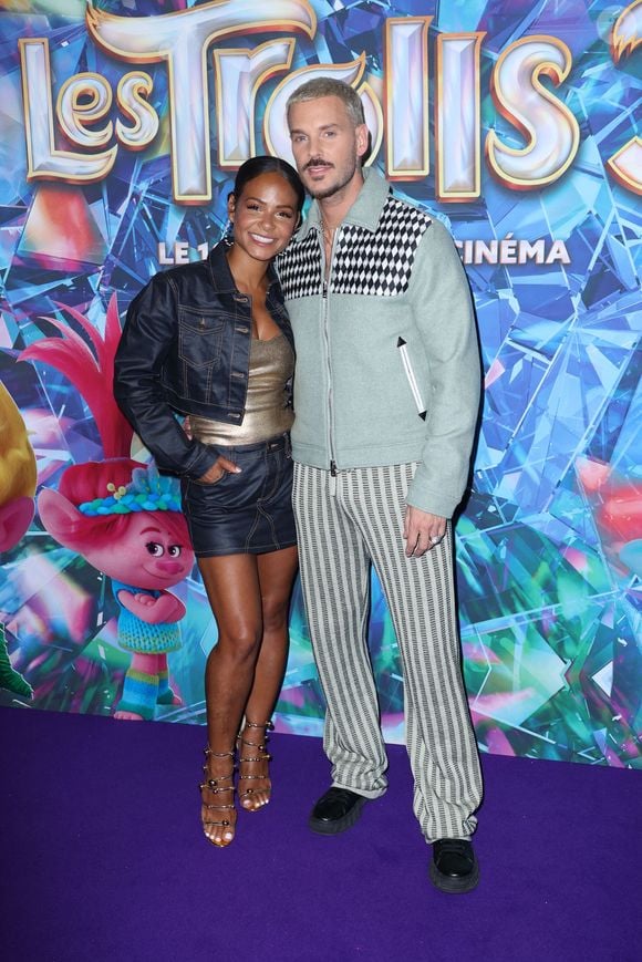 Christina Milian et M. Pokora assistent à la première de Les Trolls 3 au Gaumont Marignan à Paris, France, le 11 octobre 2023. Photo par Jerome Domine/ABACAPRESS.COM