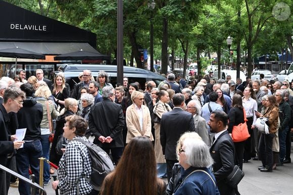 Exclusif - Muriel Robin lors de l'hommage à Pierre Deny au théâtre du Gymnase Marie Bell à Paris, France, le 3 juin 2026. © Bestimage