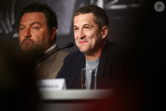 Denis Ménochet, Guillaume Canet lors de la conférence de presse pour le film Karma lors du 79ème Festival International du Film de Cannes le 16 mai 2026.

© Valentina Claret / Pool / Bestimage