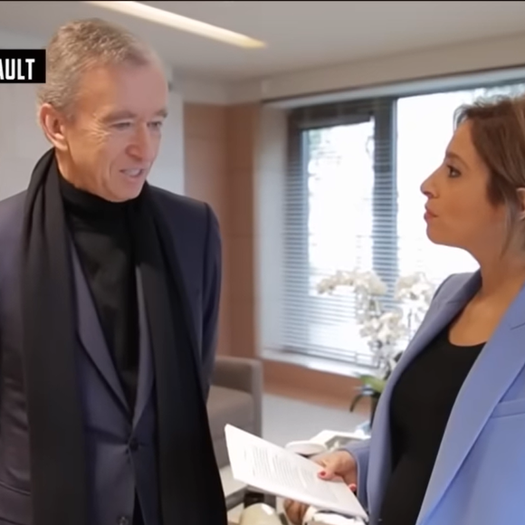 Bernard Arnault fait visiter son bureau avenue Montaigne à Léa Salamé dans l'émission "Stupéfiant"
