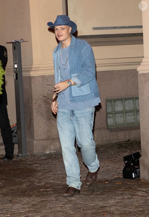 Marius Borg Hoiby, fils de la princesse Mette-Marit de Norvège, lors d'une soirée Halloween à Oslo. Le 31 octobre 2022. Dana Press / Bestimage