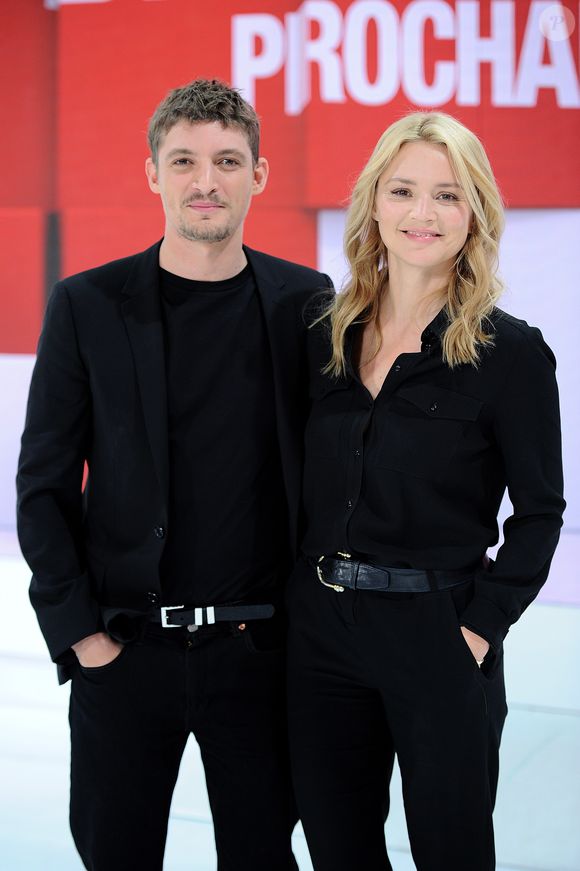 Exclusif - Niels Scheider et sa compagne Virginie Efira - Enregistrement de l'émission "Vivement Dimanche" au studio Gabriel à Paris le 29 octobre 2018. L'émission sera diffusée le 4 novembre 2018 . © Guillaume Gaffiot/Bestimage