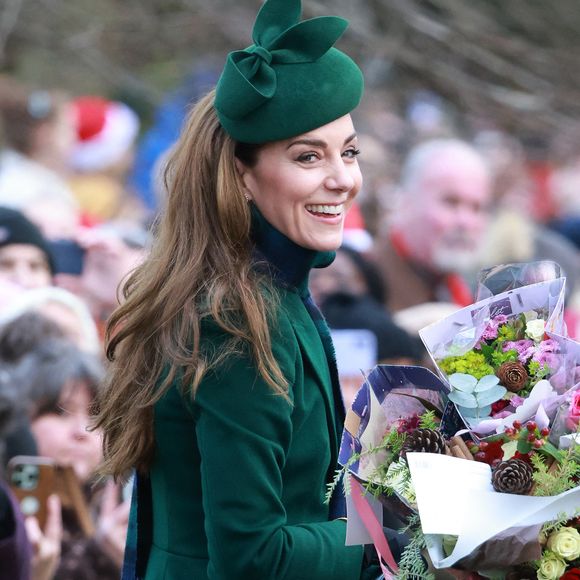 Catherine (Kate) Middleton, princesse de Galles - La famille royale britannique se rend à la messe de Noël à Sandringham le 25 décembre 2024.
©Julien Burton / Bestimage