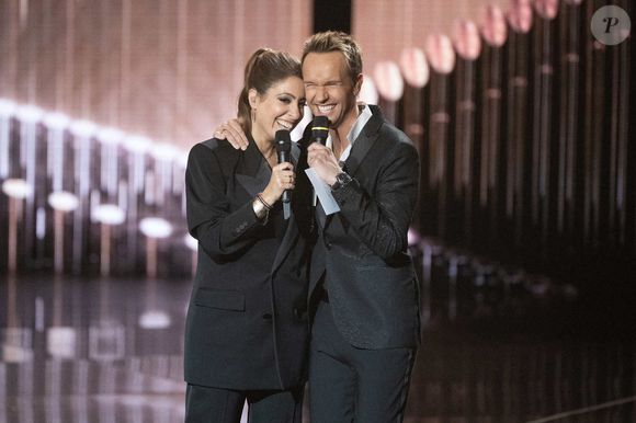 Léa Salamé et Cyril Féraud assistent à la 40ème édition des Victoires De La Musique à La Seine Musicale le 14 février 2025 à Boulogne-Billancourt, France. Photo par David Niviere/Abaca