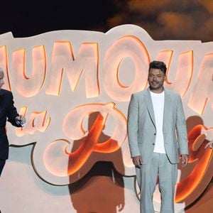 Exclusif - Franck Dubosc, Kev Adams et Gad Elmaleh - Enregistrement de l'émission "L'humour à la plage" pour la 2eme édition du festival de Juan les Pins à la pinède Gould le 27 juin 2025.  © Bruno Bebert / Bestimage