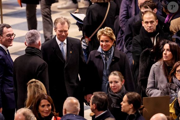 Le grand-duc Henri de Luxembourg, La grande-duchesse Maria Teresa de Luxembourg - Messe de consécration du mobilier liturgique de la cathédrale Notre-Dame de Paris, le 8 décembre 2024. Joyau de l’art gothique, lieu de culte et de culture, symbole universel de la France et de son histoire, la cathédrale de Notre-Dame de Paris rouvre ses portes les 7 et 8 décembre, cinq ans après le terrible incendie ravageur, survenu le 15 avril 2019. 
© Cyril Moreau / Bestimage