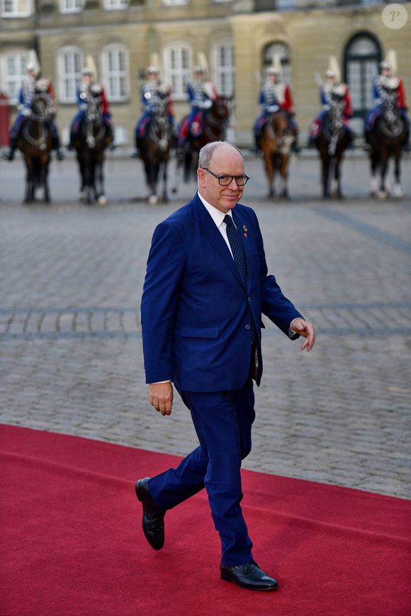 Le Prince Albert II à l'occasion d'une réunion de la Communauté politique européenne (CPE) au palais d'Amalienborg à Copenhague, Danemark, le 1er octobre 2025.  © Dana Press / Bestimage