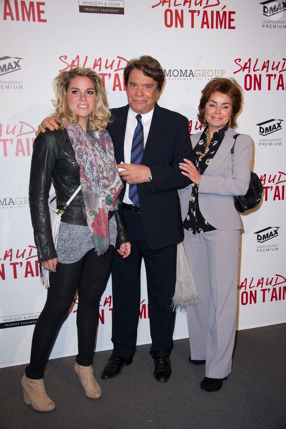 Bernard Tapie, Sophie Tapie, Dominique Tapie assistent à l'avant-première de "Salaud On T'Aime" qui s'est tenue au Cinéma UGC Normandie à Paris, France le 31 mars 2014. Photo bdeThierry Orban/ABACAPRESS.COM