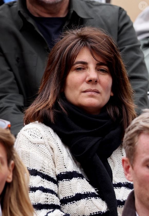 Estelle Denis dans les tribunes des Internationaux de France de tennis de Roland Garros 2024 à Paris, France, le 2 juin 2024. © Jacovides-Moreau/Bestimage
