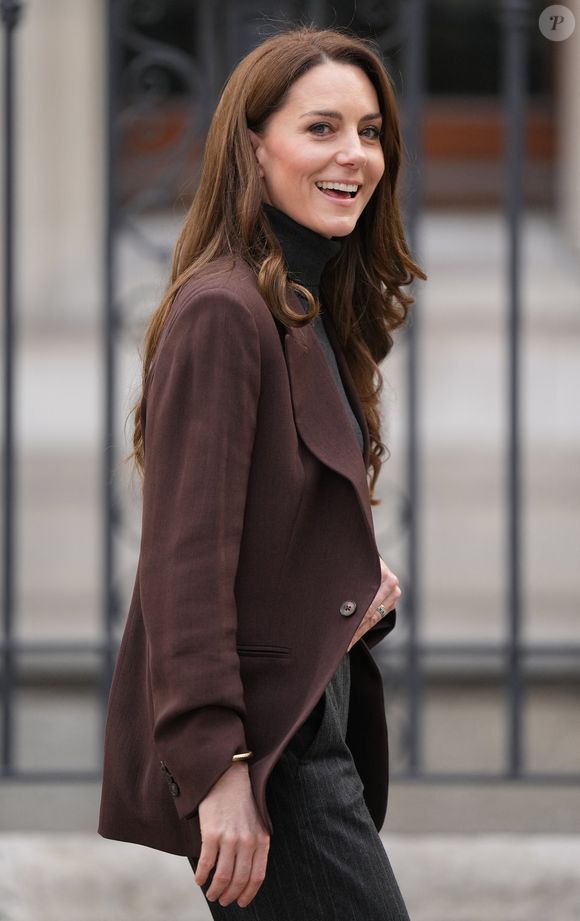 Catherine (Kate) Middleton, princesse de Galles, lance un nouveau projet de la "Royal Foundation Centre for Early Childhood" visant à soutenir les jeunes enfants dans le développement de compétences sociales à Londres, Royaume Uni, le 4 février 2025. © Julien Burton/Bestimage