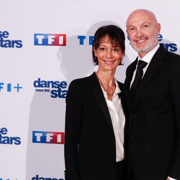 Frank Leboeuf et sa femme Chrislaure Nollet - Photocall de lancement de la saison 2025 de "Danse avec les stars" (DALS) au siège de  TF1 à Boulogne-Billancourt, France. © Christophe Clovis / Bestimage