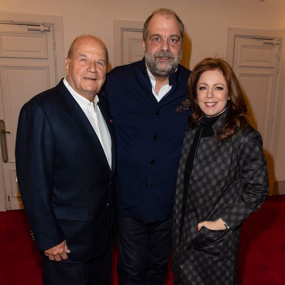 Exclusif -  Marc Ladreit de Lacharrière, Eric Dupond-Moretti et sa compagne Isabelle Boulay - Eric Dupond-Moretti à la barre au théâtre de la Madeleine à Paris le 22 janvier 2019. © Pierre Perusseau/Bestimage
