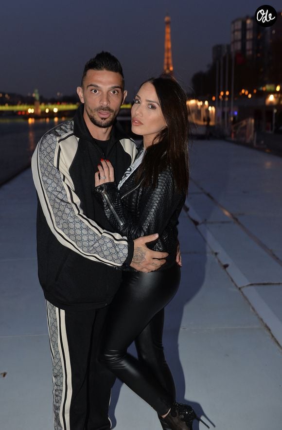 Exclusif - Julien Tanti et sa compagne Manon Marsault - Soirée du 9ème anniversaire du site en ligne "AliExpress.com" (filiale d'Alibaba) à Paris le 28 mars 2019. © Veeren/Bestimage