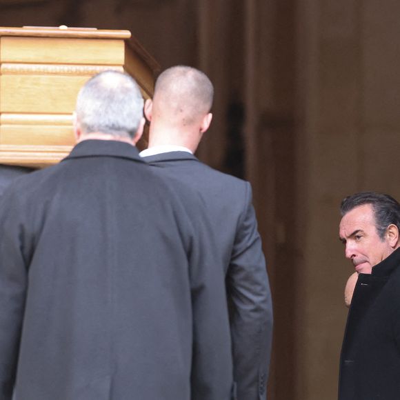 Jean Dujardin - Obsèques du réalisateur Bertrand Blier en l'église Saint-Roch à Paris le 29 janvier 2025. © Dominique Jacovides/Bestimage