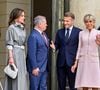 Les deux femmes se sont retrouvées à l'Élysée à l'occasion de la venue en France du roi Abdallah II de Jordanie.

Le président français Emmanuel Macron et sa femme, la Première dame Brigitte Macron, reçoivent le roi Abdallah II de Jordanie et la reine Rania de Jordanie au palais présidentiel de l'Élysée à Paris, France, le 17 septembre 2026. © Christian Liewig/Bestimage
