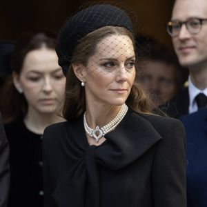 La famille royale durant les obsèques de la duchesse de Kent dans la cathédrale de Westminster à Londres le 16 septembre 2025. © Dana Press / Bestimage