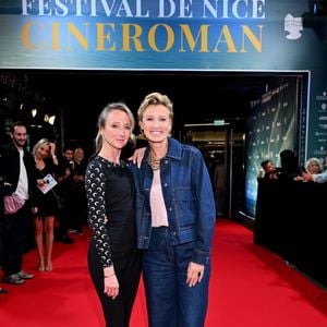 Audrey Lamy, pour le film En Tongs au pied de l'Himalaya, et sa soeur Alexandra Lamy pour le film Louise Violet. - 6ème édition du festival Cinéroman à Nice le 1er octobre 2024. © Dominique Jacovides - Bruno Bebert / Bestimage