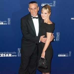 Thierry Ardisson et Audrey Crespo-Mara arrivent à la 37e cérémonie annuelle des César du cinéma qui s'est tenue au Théâtre du Chatelet à Paris, France, le 24 février 2012. Photo by ABACAPRESS.COM