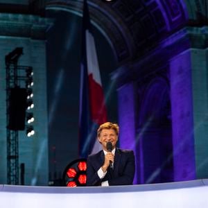 Exclusif - Laurent Delahousse - Personnalités sur le plateau de l'émission "Paris 2024 : merci! La grande soirée événement" sur les Champs-Elysées à Paris, à l'occasion des Jeux Olympiques et Paralympiques Paris 2024, diffusée en direct sur France 2, le 14 septembre 2024
© Perusseau-Ramsamy / Bestimage