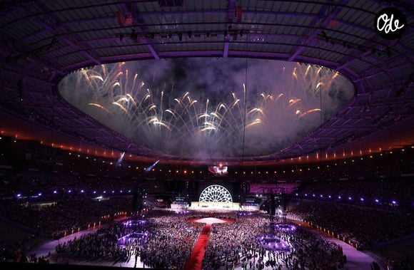 Le pape Léon XIV au Stade de France, à Saint-Denis, en périphérie de Paris, le 25 septembre 2026, pour présider une veillée de prière avec des jeunes de 17 à 35 ans, dans le cadre de sa visite de quatre jours en France. 
© Jacovides-Moreau/Bestimage